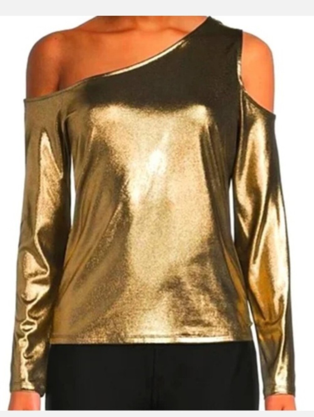 Michael Kors Foil Asymmetric Top